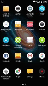 Bluboo Xtouch aplicaciones de fabrica