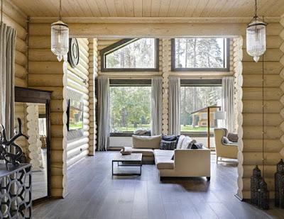 Cabana de Troncos en el Volga