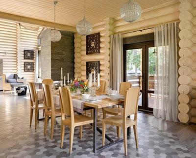 Cabana de Troncos en el Volga