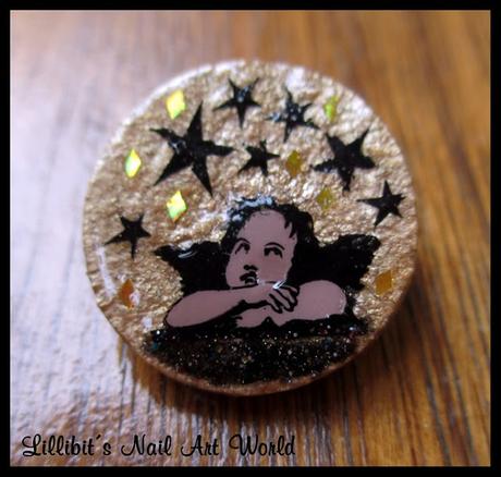 Broches navideños y un colgante (hechos con esmaltes)