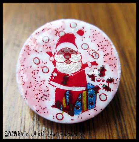 Broches navideños y un colgante (hechos con esmaltes)