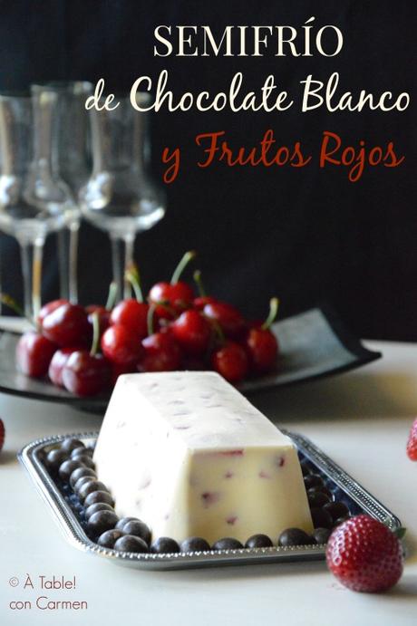 Helado de Chocolate Blanco y Frutos Rojos