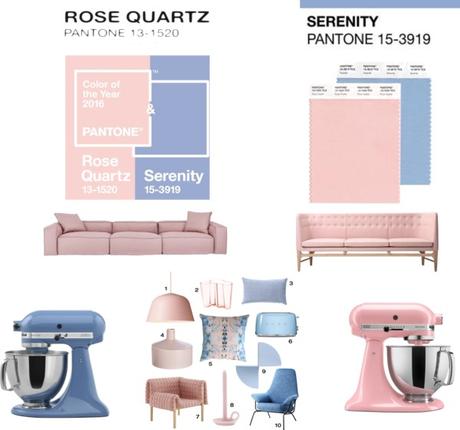 Pantone 2016 Cuarzo Rosa y Azul Serenity: