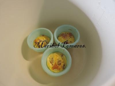 Tortilla con champiñon y bacon.