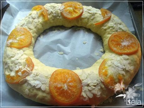 Roscon con crema pastelera de mandarina