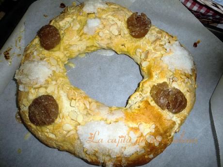 Roscón de Reyes de castañas y calabaza