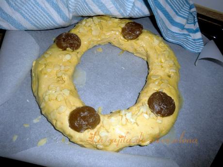 Roscón de Reyes de castañas y calabaza