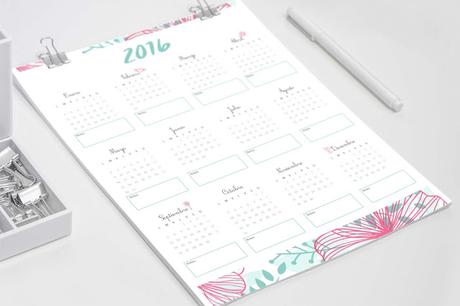 Freebie: Calendario 2016