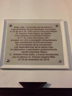 Bendición e inauguración del Salón de Exposición de nuestra Casa Hermandad