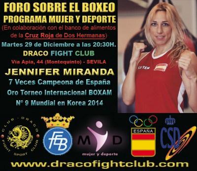 Seminario impartido por Jennifer Miranda en el centro deportivo DRACO FIGHT CLUB