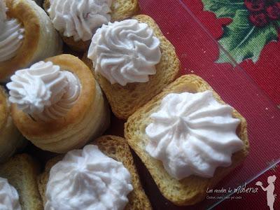 Volovanes rellenos de crema de salmón