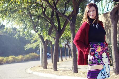 Con una falda muy original