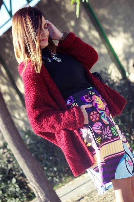 Con una falda muy original