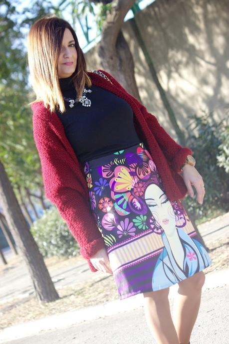 Con una falda muy original