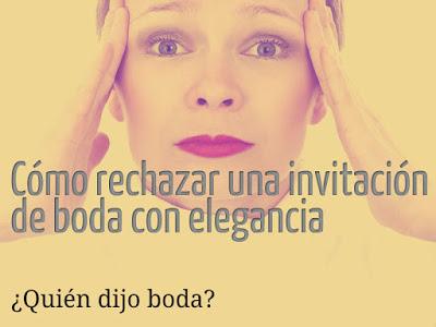 Cómo rechazar una invitación de boda con elegancia