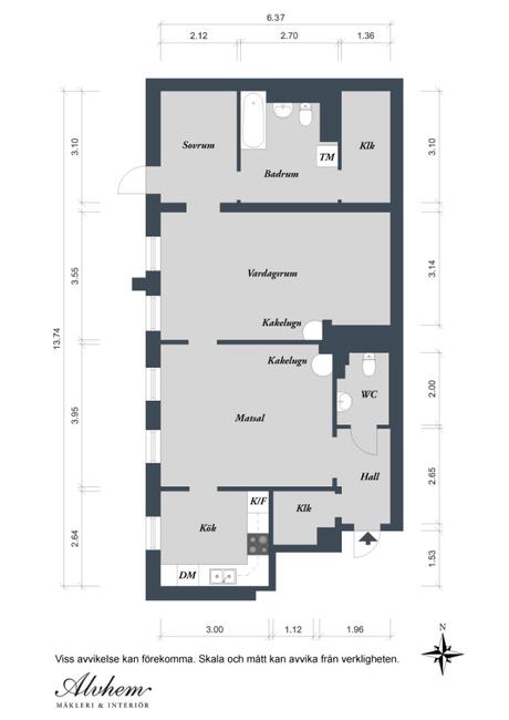 Nórdico, vintage y moderno; Un apartamento de 80m2 donde se mezclan estos 3 estilos de decoración.