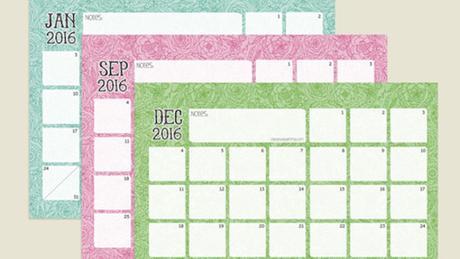 5 calendarios del 2016 para imprimir gratis