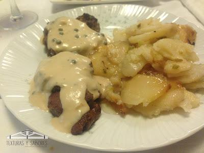 Solomillo de ternera a la pimienta verde