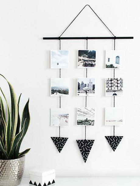 DIY: colgante de pared con fotografías