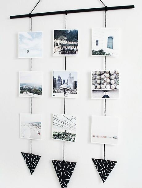 DIY: colgante de pared con fotografías