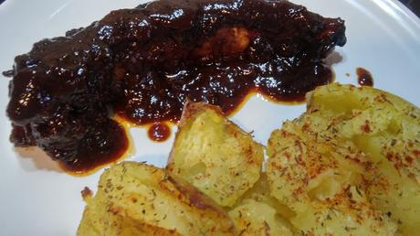 Costillas de cerdo a la barbacoa en Slow Cooker/Olla de cocción lenta