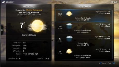 Screen Weather Underground en XBMC