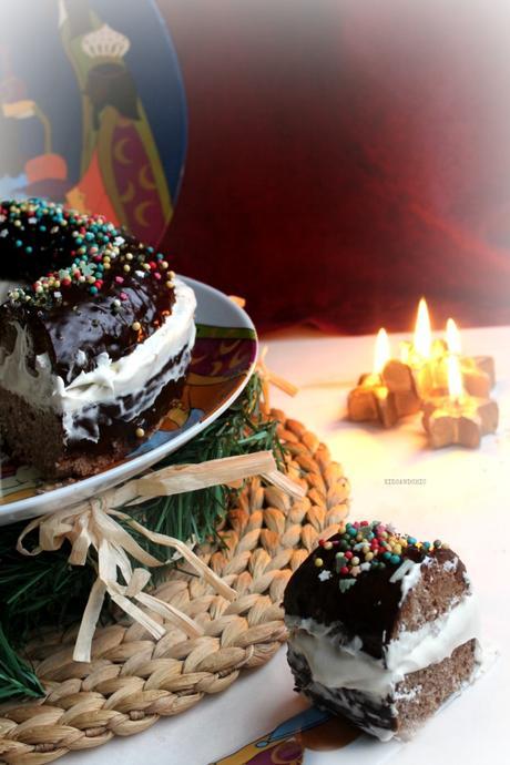 Roscón de Reyes de chocolate y moka - sin masa madre