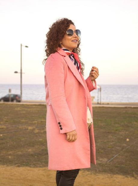 Rocking the Pink Coat in Mojácar's Sunset