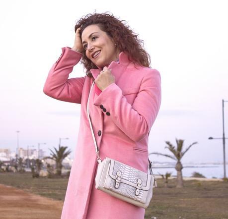Rocking the Pink Coat in Mojácar's Sunset
