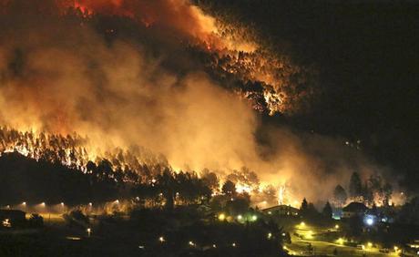 Foto incendio en Berango (Vizcaya)