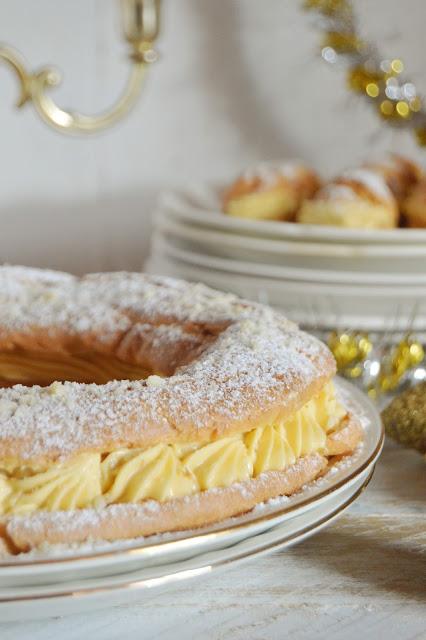 París Brest con muselina de turrón blando