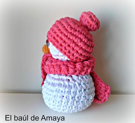 MUÑECO DE NIEVE A TRAPILLO