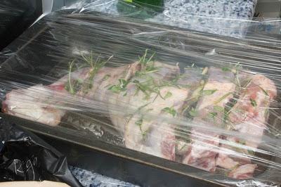 Pata de cordero al horno con Oporto y romero