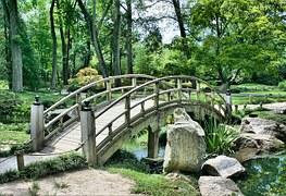 Puente, Jardín Japonés, Arco, Parque