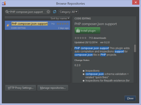 Usar composer desde PHPStorm