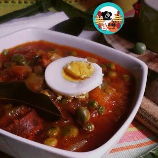 Guiso de mariscos con garbanzos