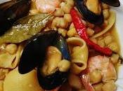 Guiso mariscos garbanzos