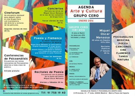 AGENDA ENERO 2016 - ARTE Y CULTURA GRUPO CERO - MADRID AGENDA ENERO 2016 - ARTE Y CULTURA GRUPO CERO - MADRID