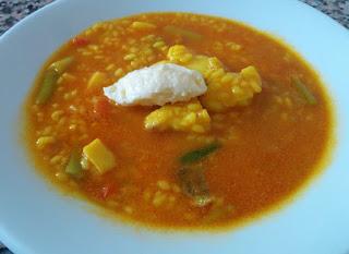 ARROZ CON RAPE Y VERDURAS