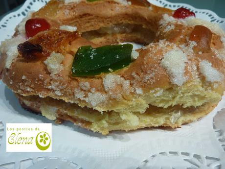 Roscón relleno de cabello de angel