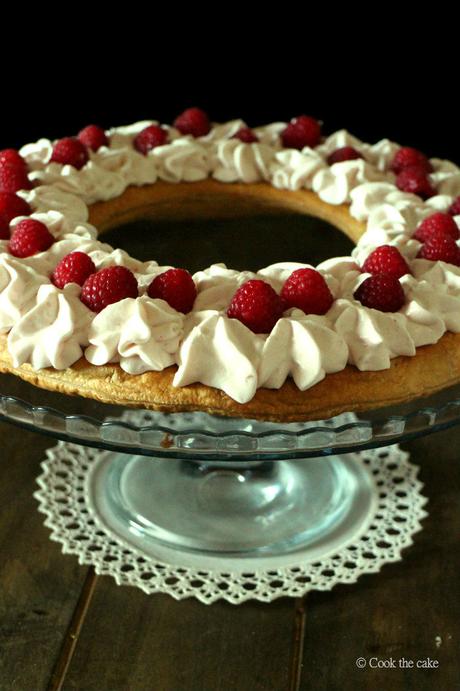 roscón-de-hojaldre, chantilly-de-frambuesa