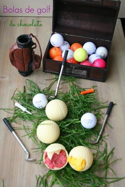 bolas de golf, chocolate
