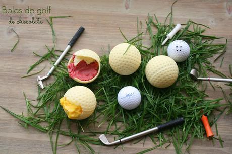 bolas de golf,chocolate