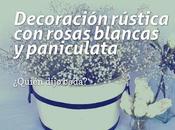Decoración Rústica Rosas Blancas Paniculata