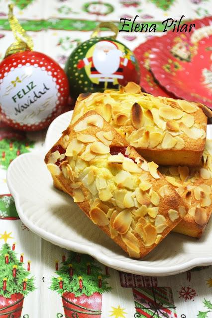 Friands con almendra y cerezas