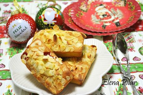 Friands con almendra y cerezas