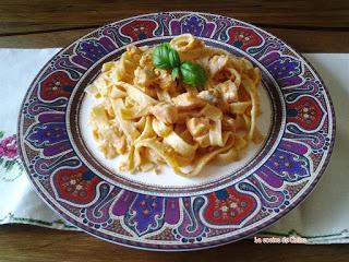 Cintas con salmón noruego fresco