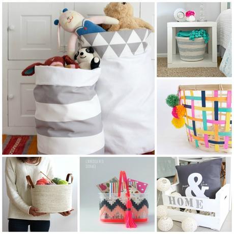 6 cestones handmade para organizar tu casa