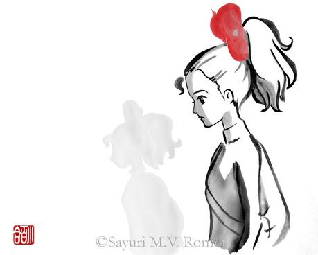 39 ilustraciones de Studio Ghibli al estilo tradicional sumi-e