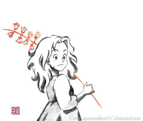 39 ilustraciones de Studio Ghibli al estilo tradicional sumi-e